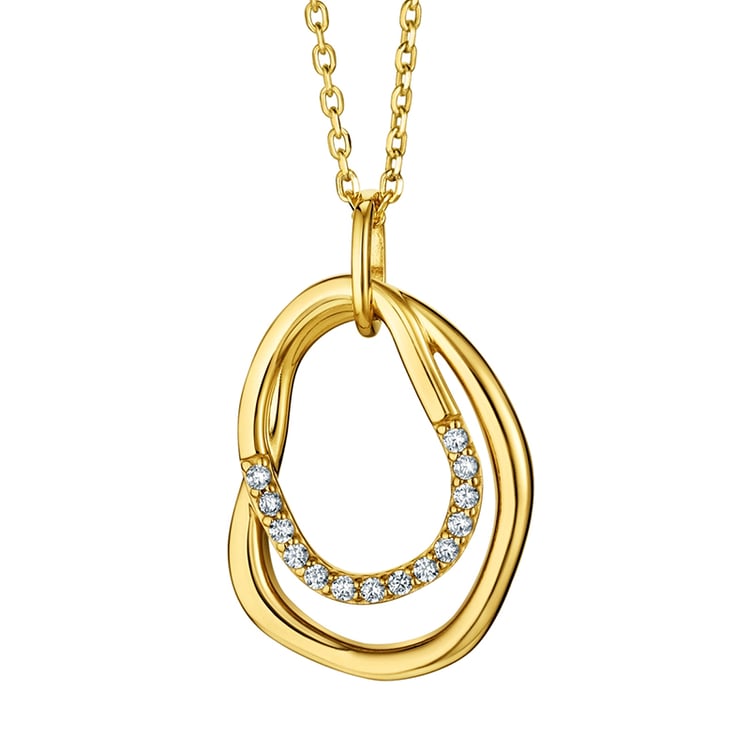 Pozlacený přívěsek se zirkony Karter