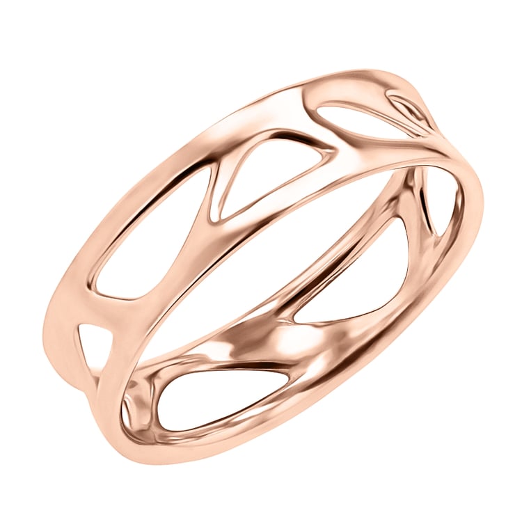 Zlaté netradiční snubní prsteny Bionic 145427