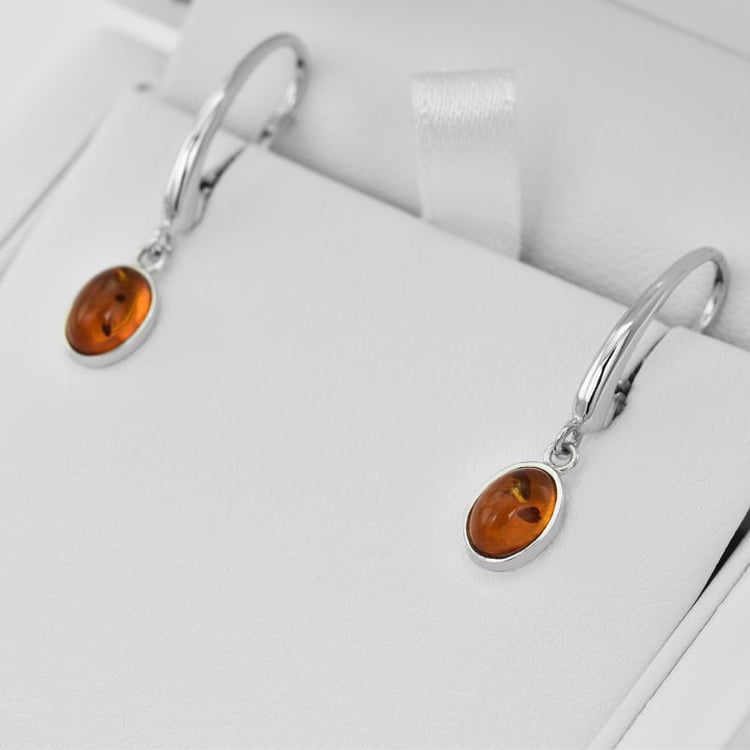 Zlaté jantarové náušnice 24810