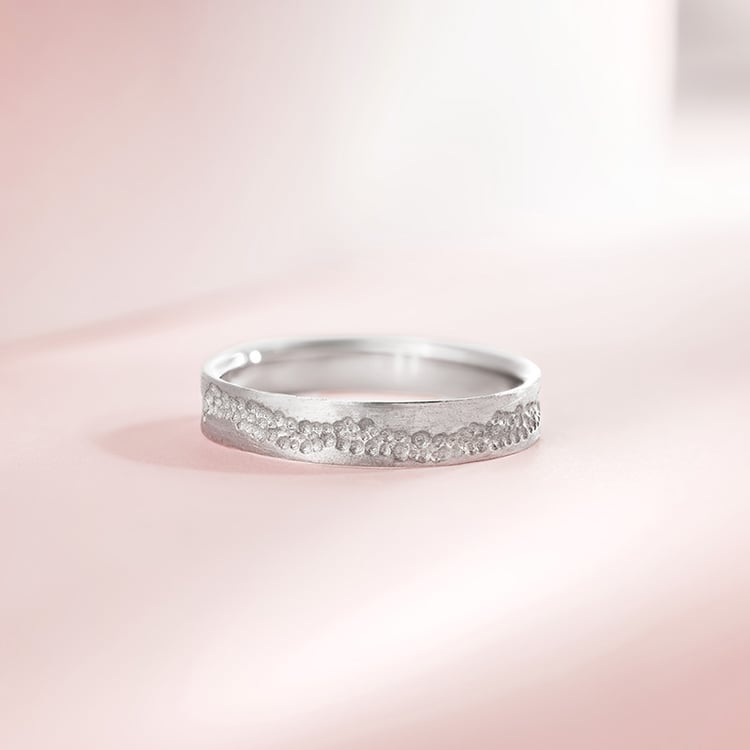 Matné snubní prsteny ze zlata Bobble 155232