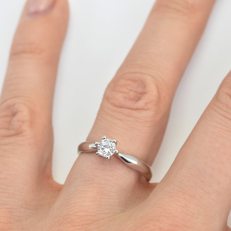 Zásnubní prsten ze zlata s 0.4ct IGI certifikovaným diamantem Iravan 166118