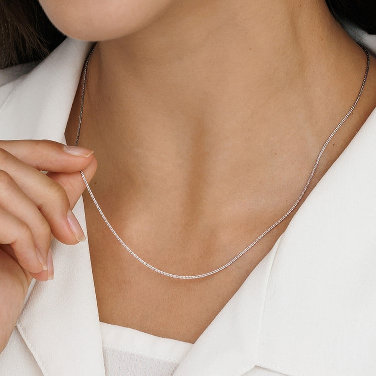 Platinový spiga řetízek 158481