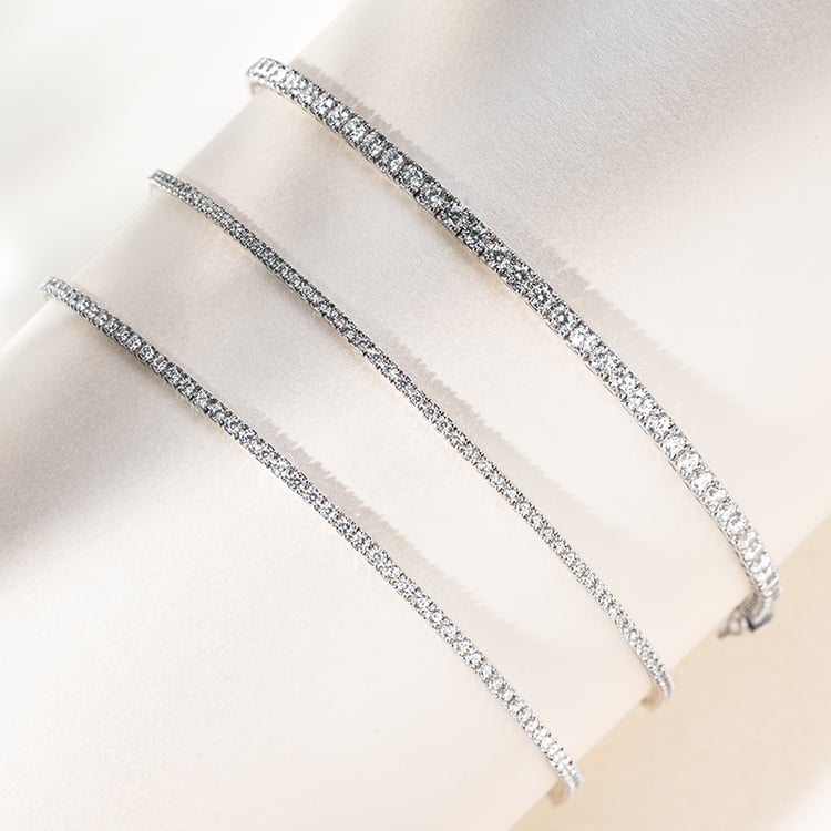 Zlatý tenisový náramek s lab-grown diamanty Betz 141110