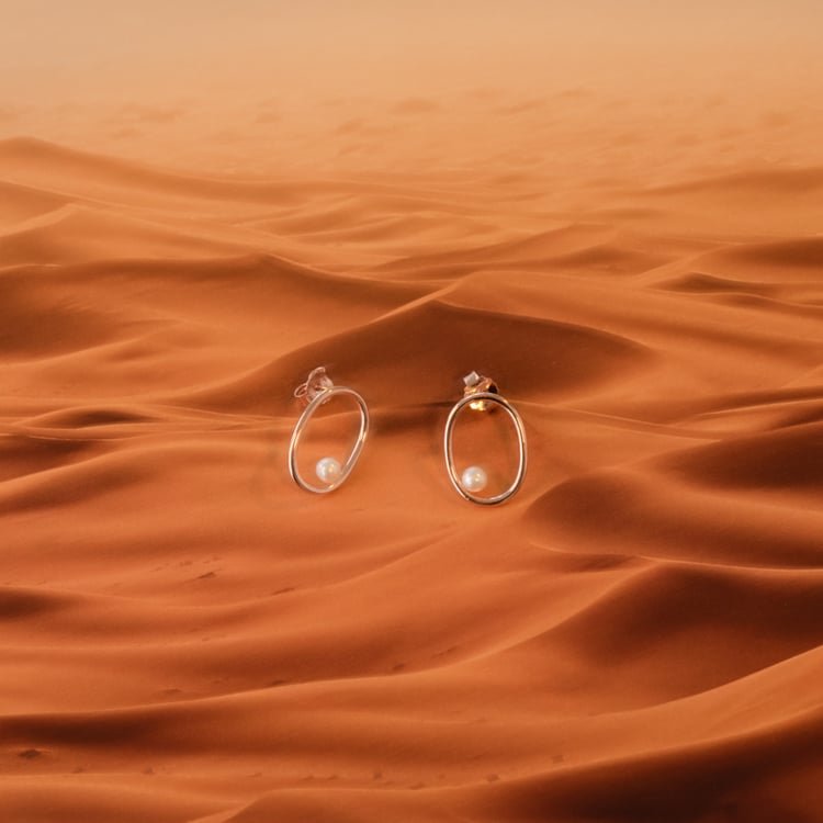 Perlové náušnice z pozlaceného stříbra Arvid 101240