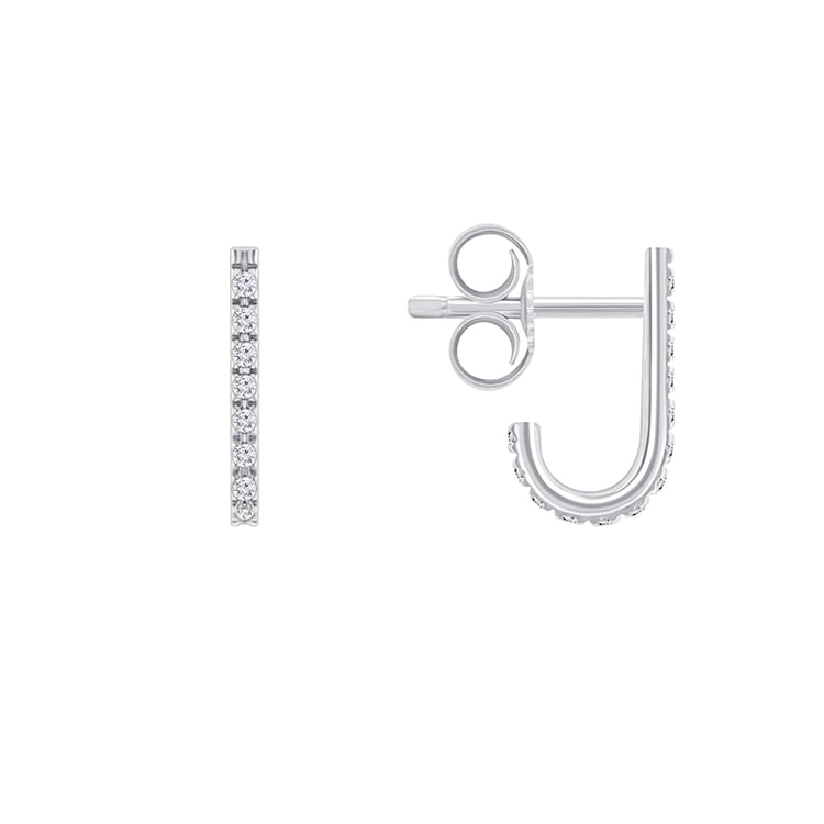 Minimalistické zlaté náušnice s diamanty 144575