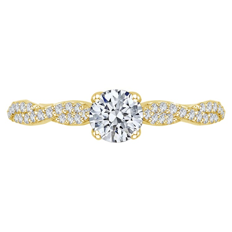 Zlatý prsten s diamanty 75026