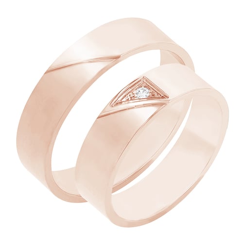 Trendy snubní prsteny ze zlata s diamanty Mert