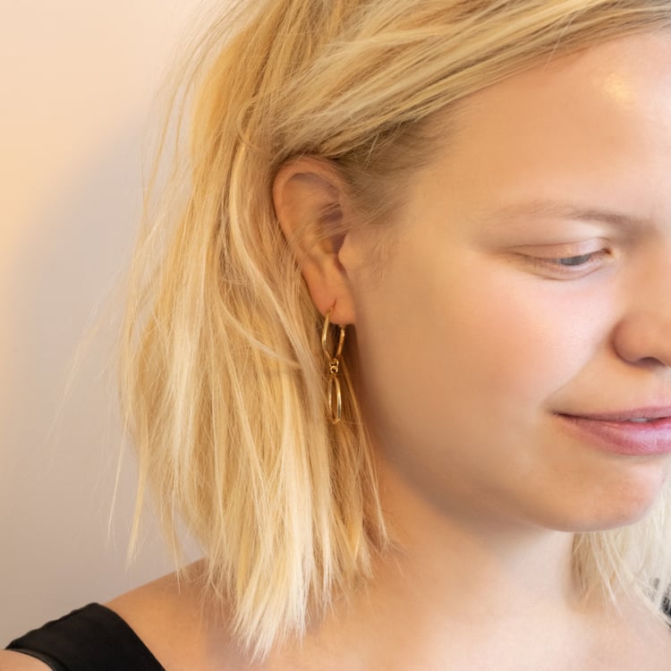 Pozlacené náušnice 2v1 Timothy 102092