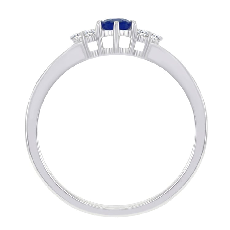 Zlatý prsten s modrým safírem 41503