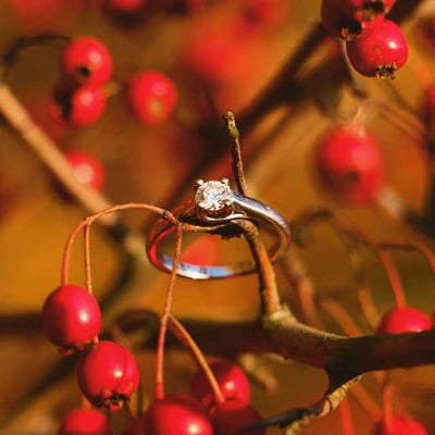 Zásnubní prsten s diamantem