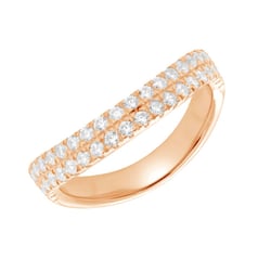 Half eternity zlatý prsten s lab-grown diamanty Vilgot