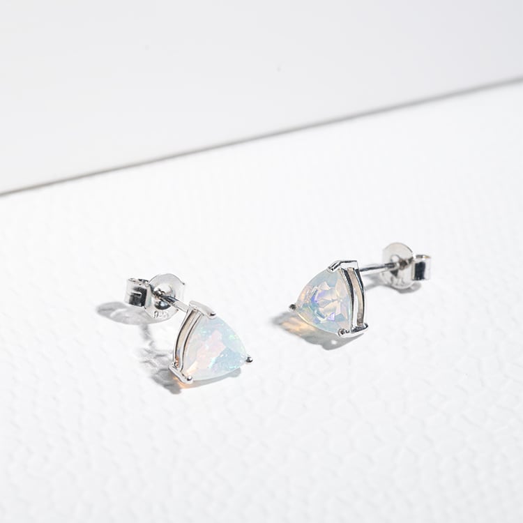 Stříbrné náušnice s opály Nellie 124186