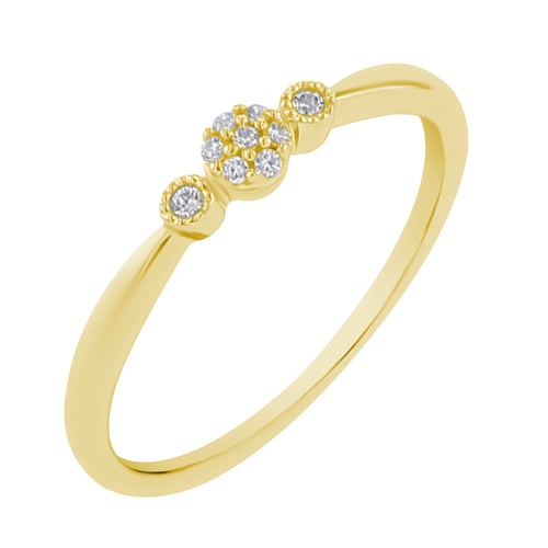 Minimalistický prsten s lab-grown diamanty Knott