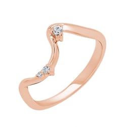 Vlnitý prsten s lab-grown diamanty Lydie