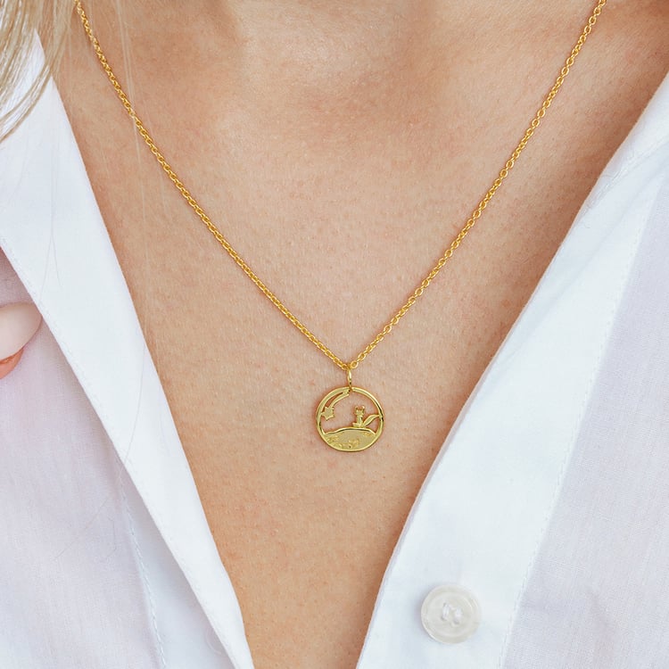 Stříbrný vykrojený přívěsek s liškou Malý princ 162629