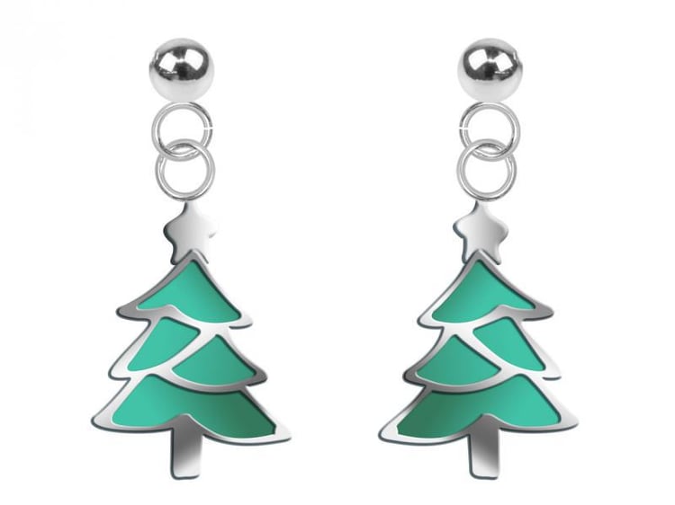 Stříbrné náušnice stromeček