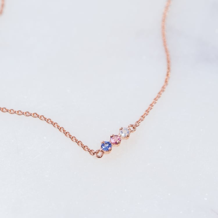 Minimalistický náhrdelník s drahokamy dle vašeho výběru Kiah 119445