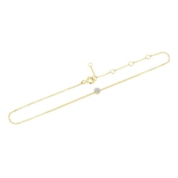 Zlatý minimalistický náramek na nohu s diamantem Aimie