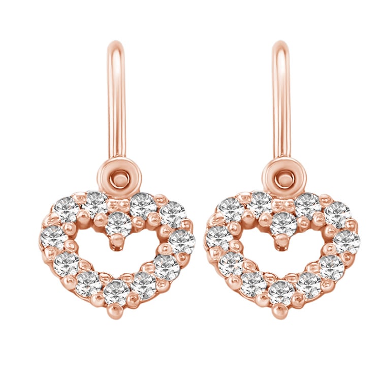 Dětské náušnice srdíčka dle výběru z růžového zlata 46992