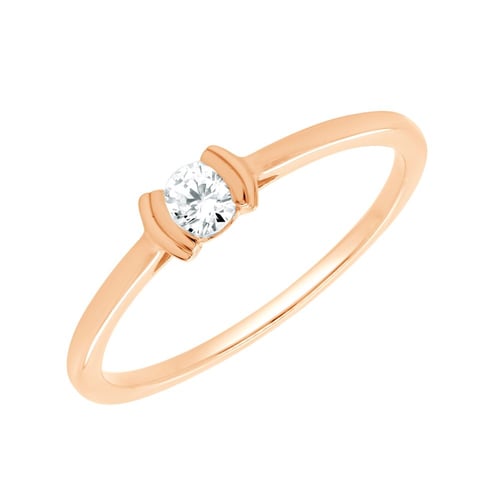 Minimalistický prsten ze zlata s diamantem Otto