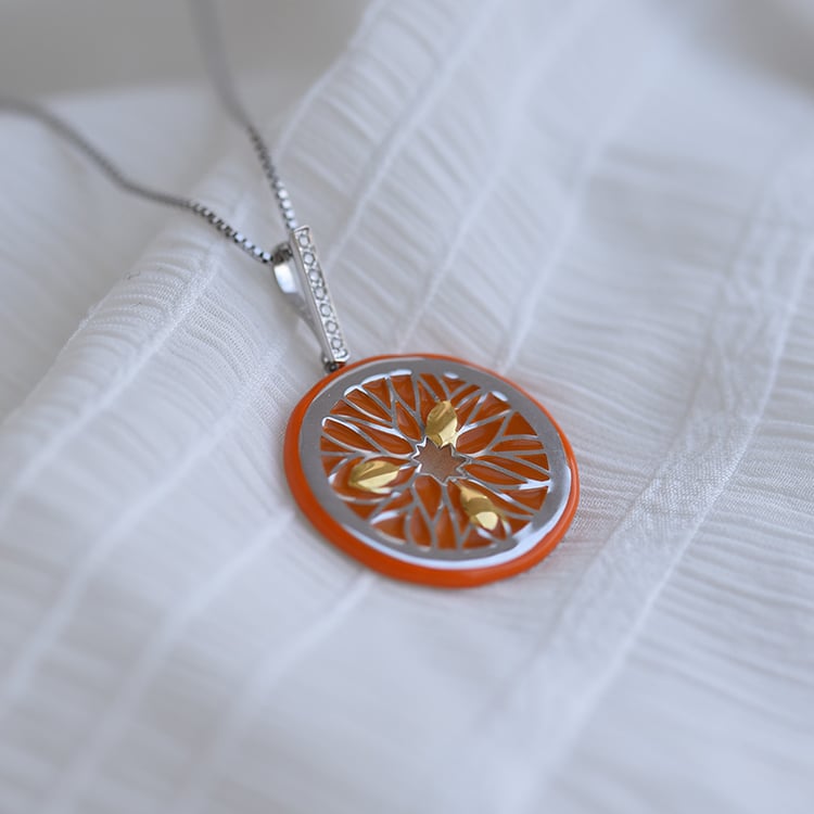 Náhrdelník s enamelem 63988