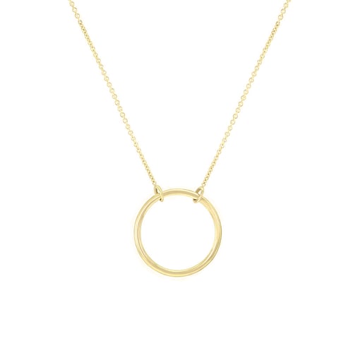 Zlatý náhrdelník minimalistického tvaru Karma