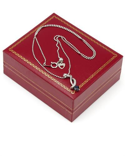 Safírový platinový náhrdelník 3774