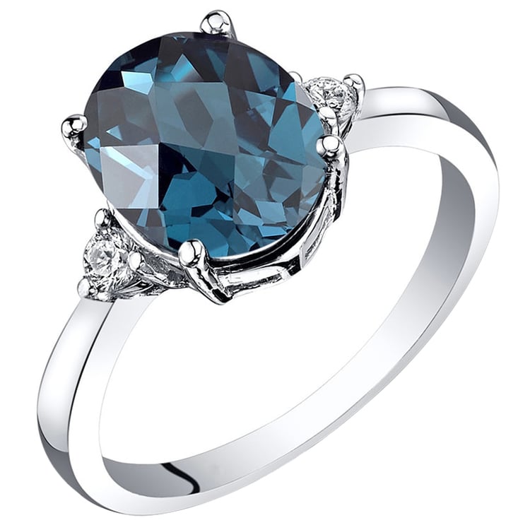 Zlatý prsten s londýnským topazem a diamanty Perig