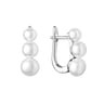 Stříbrné perlové náušnice
