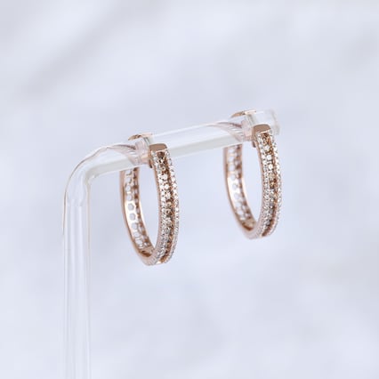 Náušnice s champagne a bílými diamanty Brittany