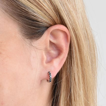 Náušnice s černými diamanty Patton