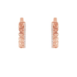 Srdcové kruhové náušnice s lab-grown diamanty Luba