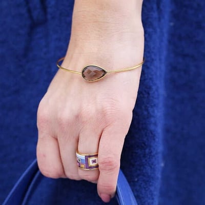 Pozlacený náramek s křišťálem