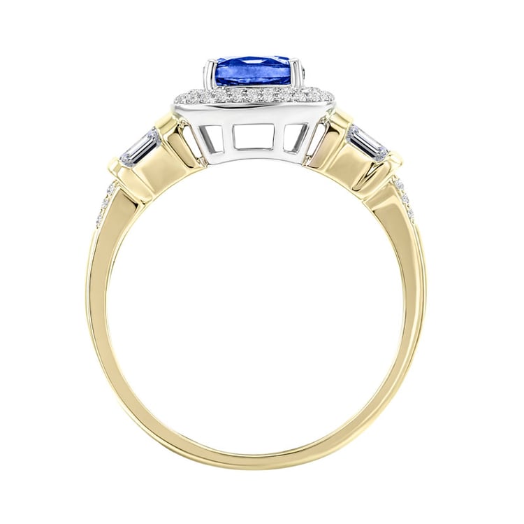 Zlatý tanzanitový prsten 6086