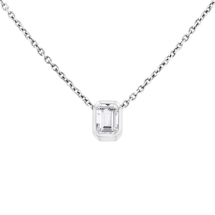 Stříbrný pozlacený přívěsek bílým topazem Brecken 152468