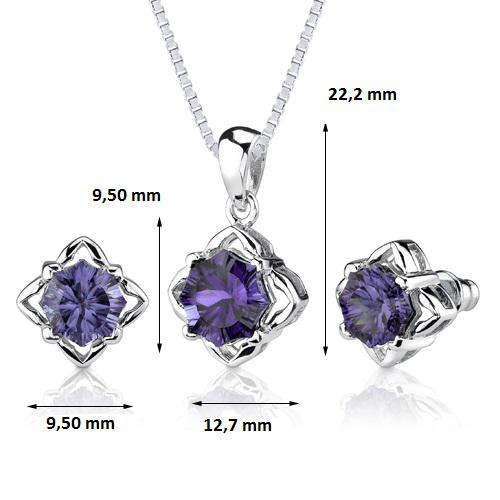 Alexandritová kolekce ze stříbra 12349