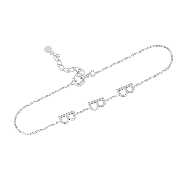 Stříbrný náramek se 3 písmenky podle vaší volby Annika