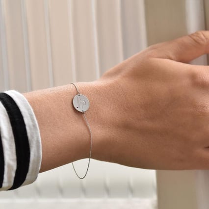 Zlatý náramek se znamením a turmalínem Váhy