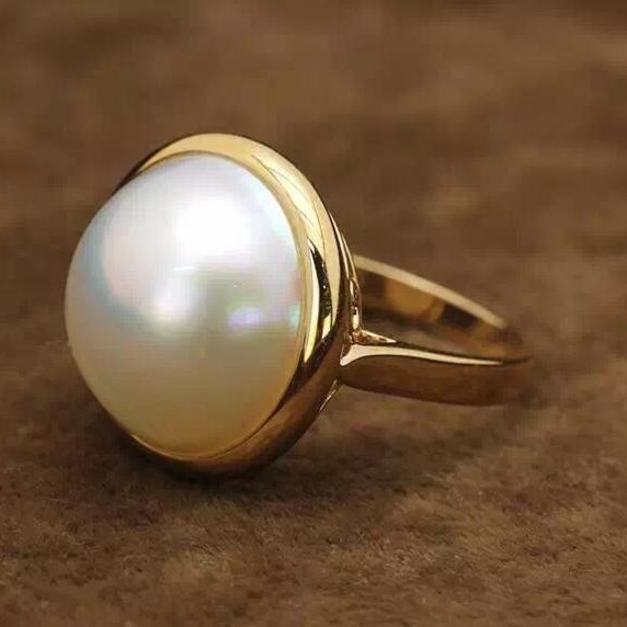 Zlatý perlový prsten 13207