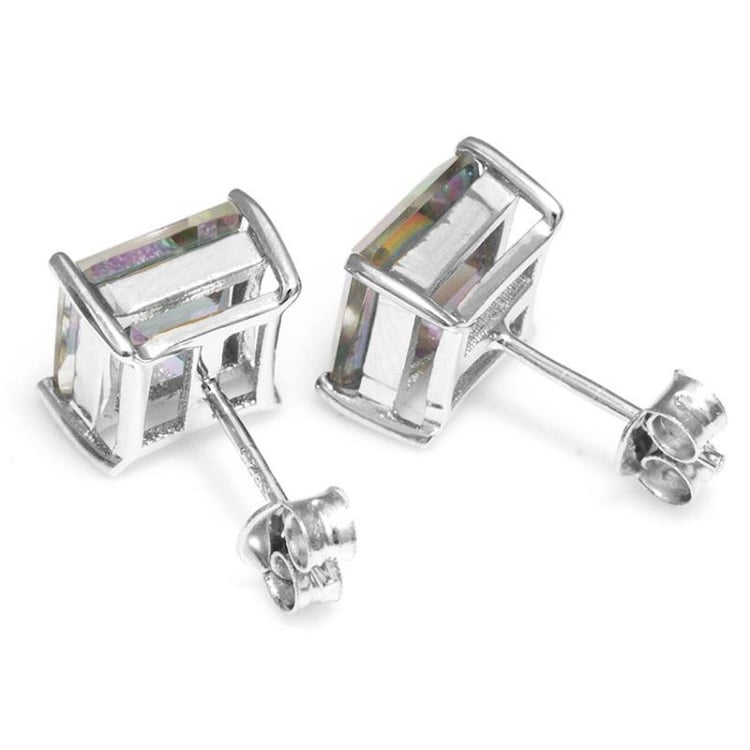 Quartzové stříbrné náušnice 16357