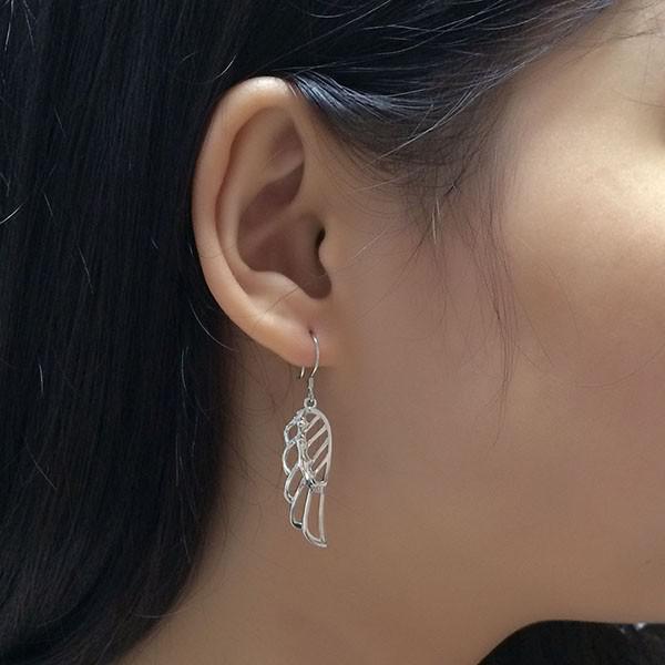 Stříbrné visací náušnice 11479