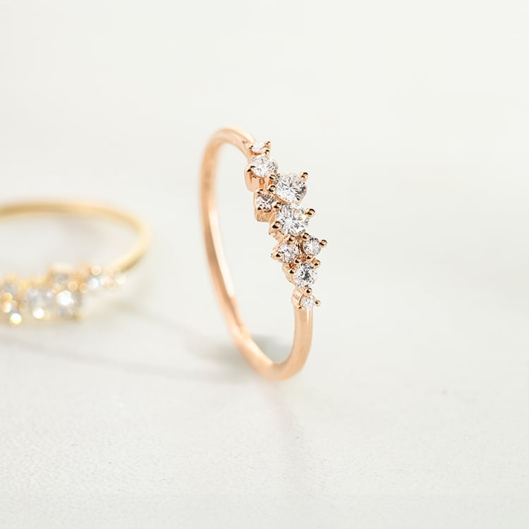 Cluster prsten s lab-grown diamanty Isolde 147814