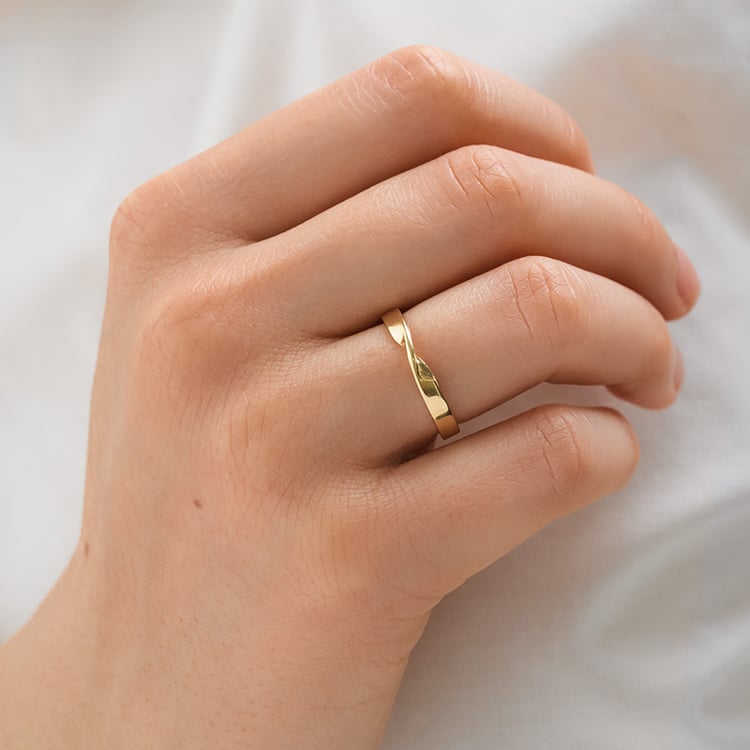 Zlaté propletené snubní prsteny s lab-grown diamanty Lasha 154503