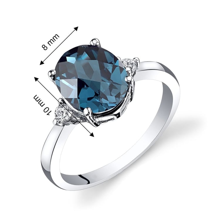Topaz a diamanty ve zlatém prstenu 27369
