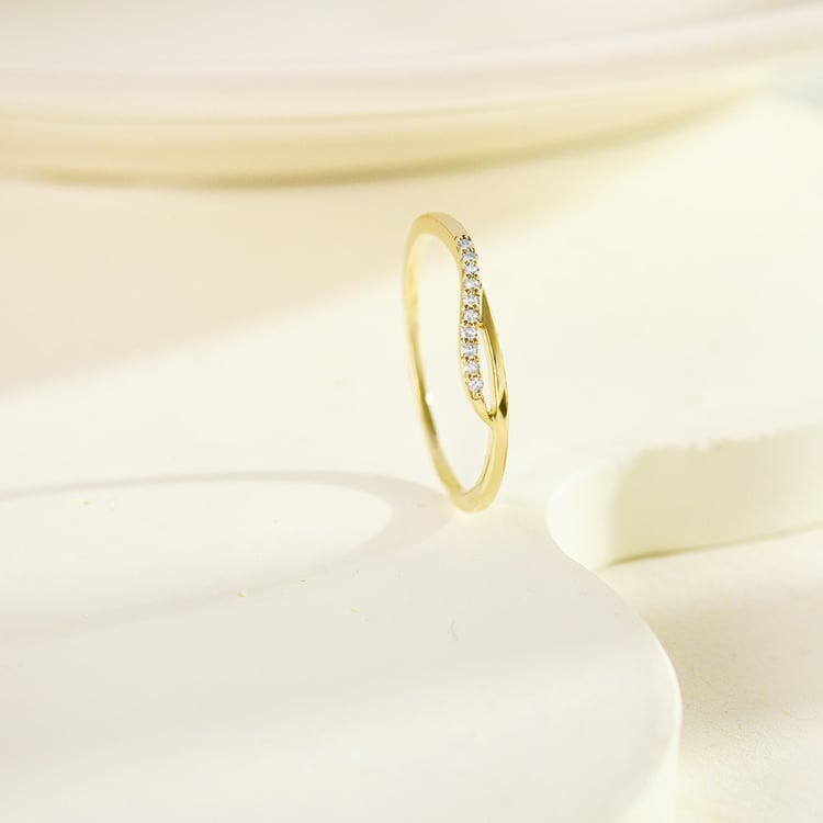 Atypický prsten ze stříbra s lab-grown diamanty Terje 161992