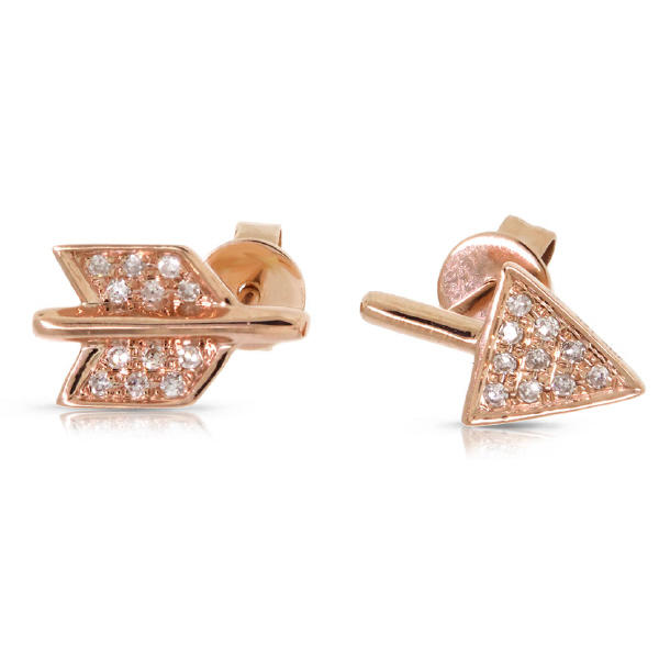 Zlaté diamantové náušnice