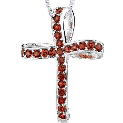 Stříbrný náhrdelník s granáty 3353