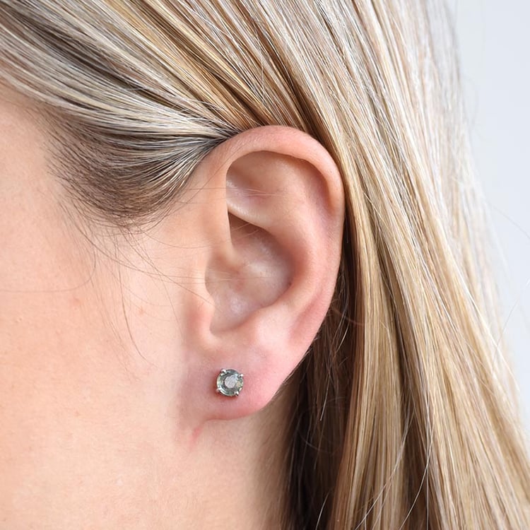 Pozlacené náušnice se safíry 86152