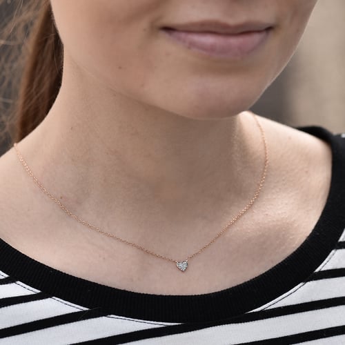 Srdíčkový náhrdelník s diamanty Maree