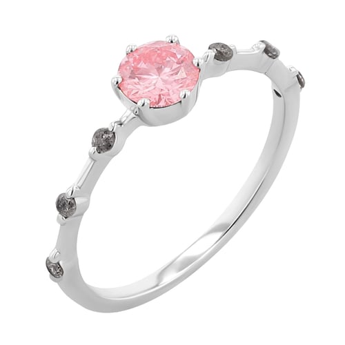 Zásnubní prsten s certifikovaným fancy pink lab-grown diamantem Imelda